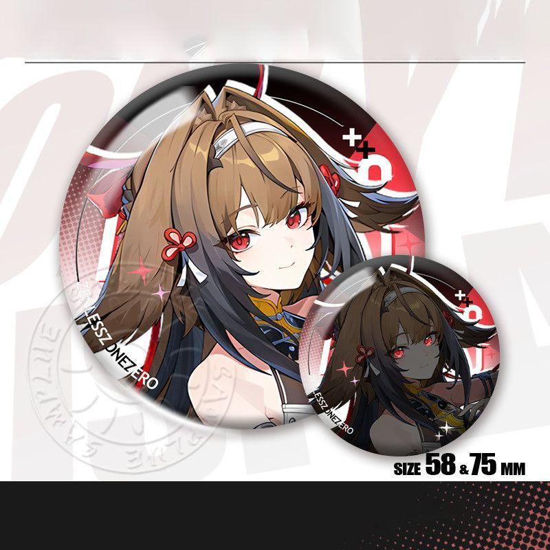 Ye Shunguang Lycaon Zone Zero Character Pin Badges - 58mm Refrigerator Magnet Anime Game Merch Gift for Fans and Students - Zllada