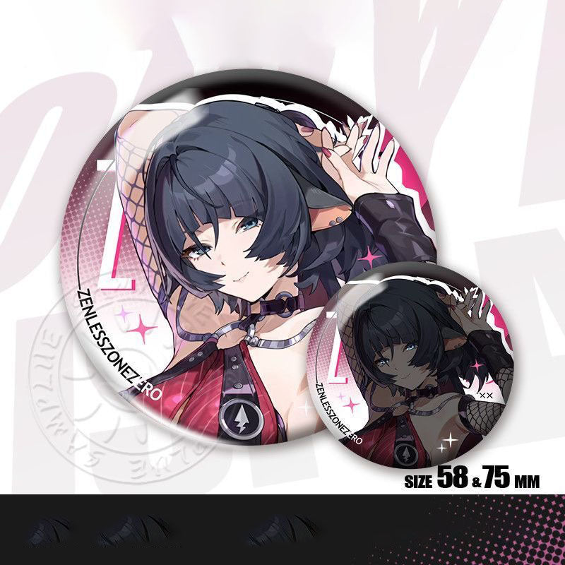 Ye Shunguang Lycaon Zone Zero Character Pin Badges - 58mm Refrigerator Magnet Anime Game Merch Gift for Fans and Students - Zllada