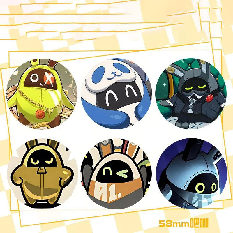 Bangboo Zone Zero Character Pin Badges - 58mm Refrigerator Magnet Anime Game Merch Gift for Fans and Students - Zllada