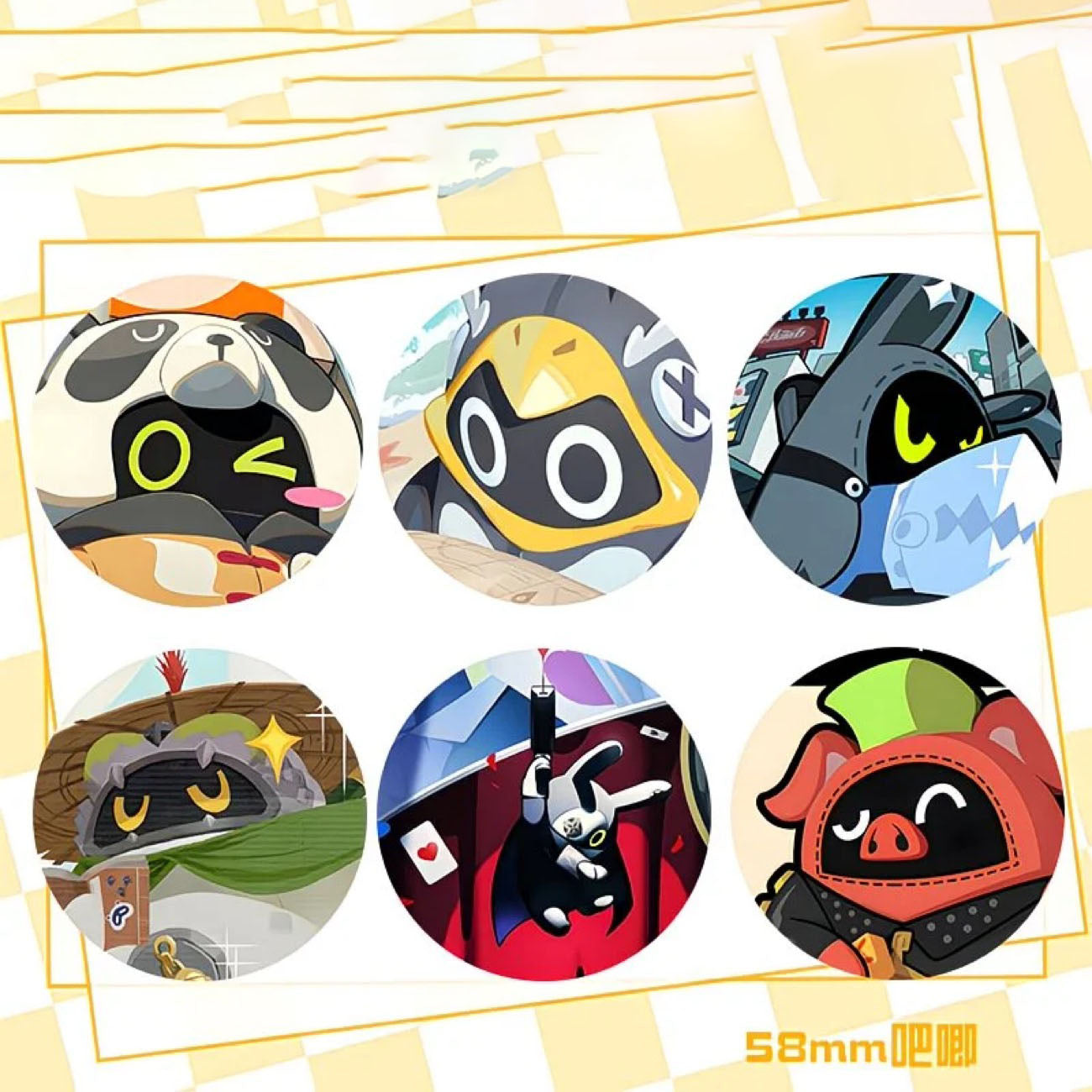 Bangboo Zone Zero Character Pin Badges - 58mm Refrigerator Magnet Anime Game Merch Gift for Fans and Students - Zllada