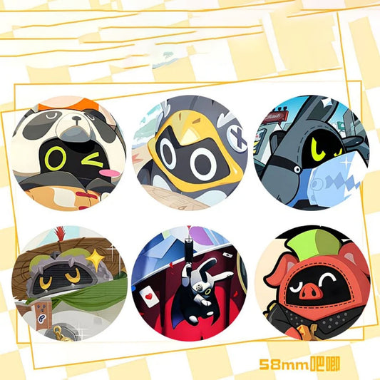 Bangboo Zone Zero Character Pin Badges - 58mm Refrigerator Magnet Anime Game Merch Gift for Fans and Students - Zllada