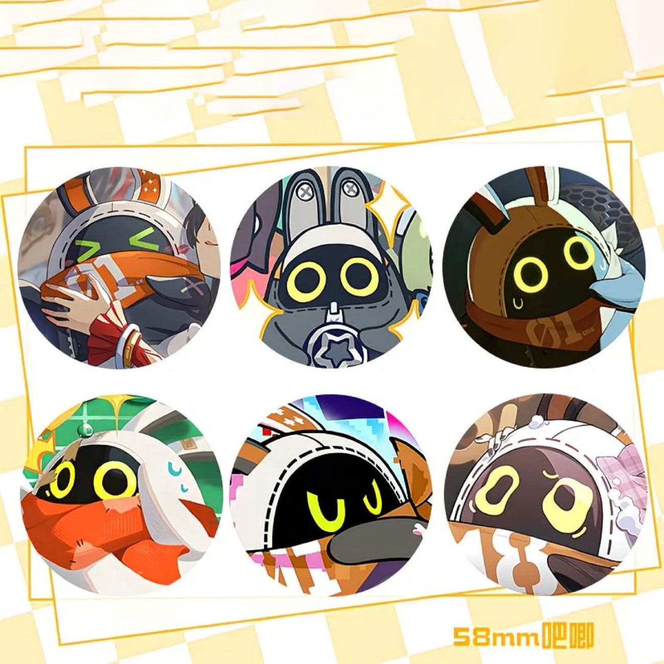 Bangboo Zone Zero Character Pin Badges - 58mm Refrigerator Magnet Anime Game Merch Gift for Fans and Students - Zllada