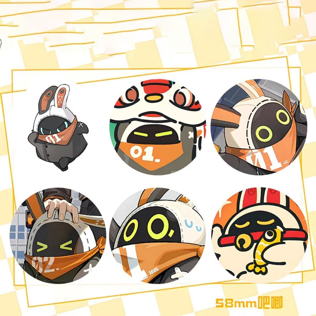 Bangboo Zone Zero Character Pin Badges - 58mm Refrigerator Magnet Anime Game Merch Gift for Fans and Students - Zllada