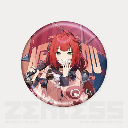 Zone Zero Character Pin Badges - 58mm Refrigerator Magnet Anime Game Merch Gift for Fans and Students - Zllada