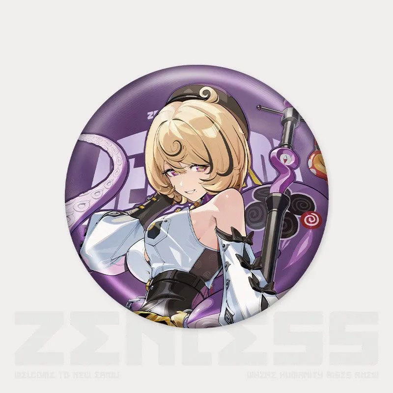 Zone Zero Character Pin Badges - 58mm Refrigerator Magnet Anime Game Merch Gift for Fans and Students - Zllada