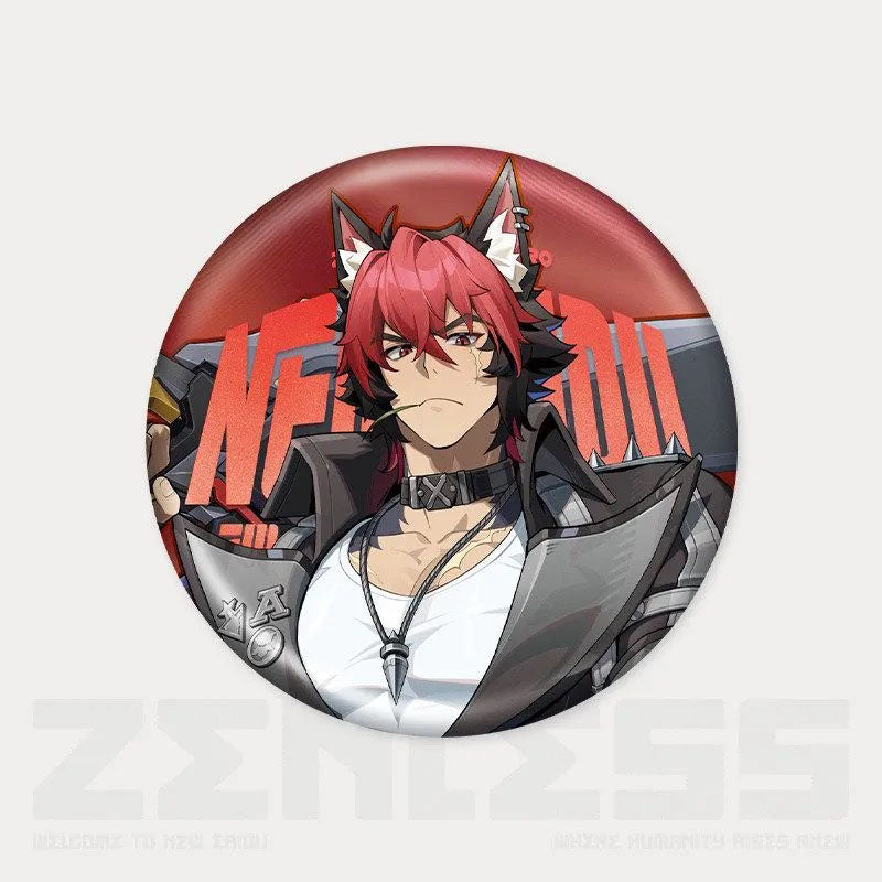Zone Zero Character Pin Badges - 58mm Refrigerator Magnet Anime Game Merch Gift for Fans and Students - Zllada
