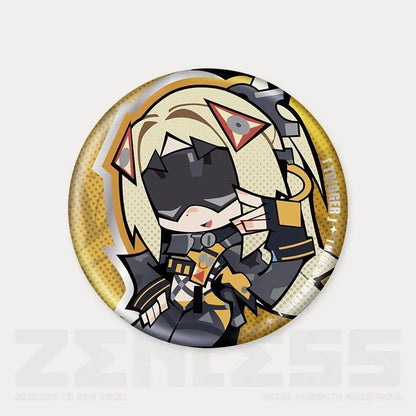 Q Style Zone Zero Character Pin Badges - 58mm Refrigerator Magnet Anime Game Merch Gift for Fans and Students - Zllada