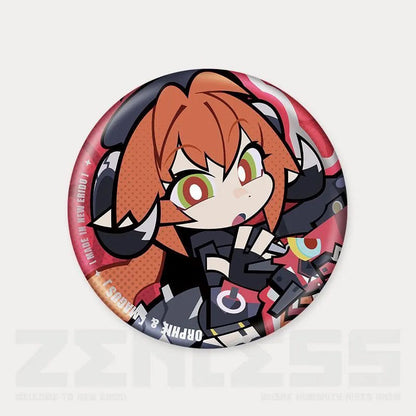 Q Style Zone Zero Character Pin Badges - 58mm Refrigerator Magnet Anime Game Merch Gift for Fans and Students - Zllada