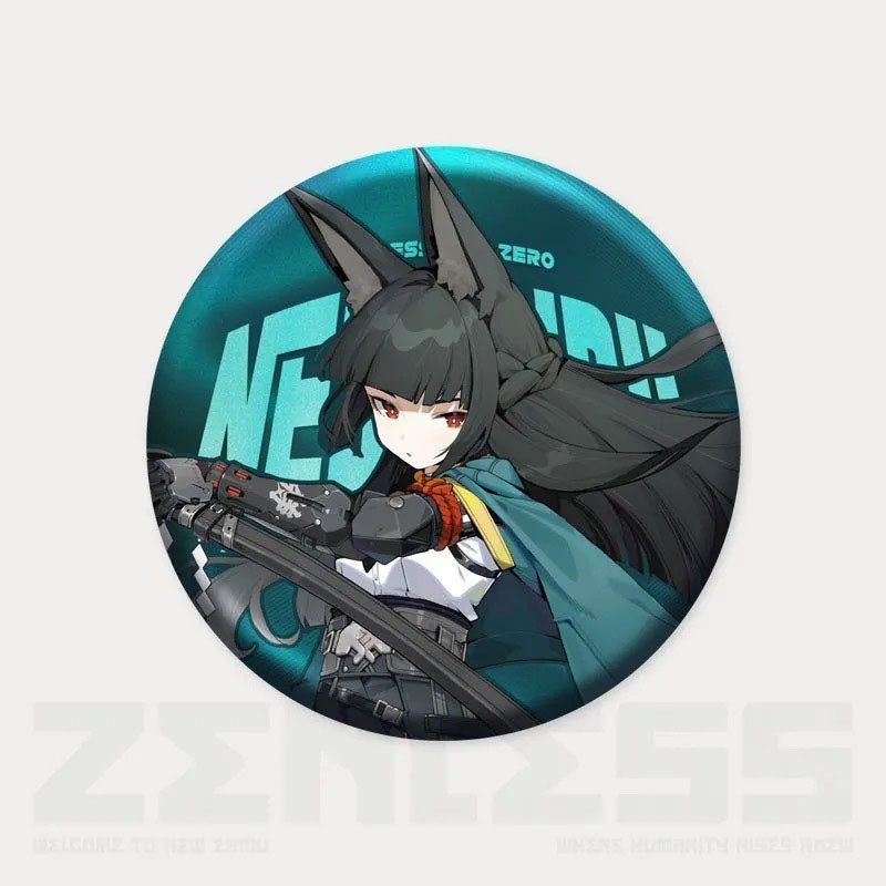 Zone Zero Character Pin Badges - 58mm Refrigerator Magnet Anime Game Merch Gift for Fans and Students - Zllada
