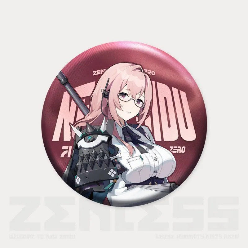 Zone Zero Character Pin Badges - 58mm Refrigerator Magnet Anime Game Merch Gift for Fans and Students - Zllada