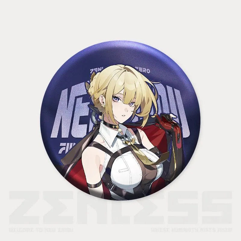 Zone Zero Character Pin Badges - 58mm Refrigerator Magnet Anime Game Merch Gift for Fans and Students - Zllada