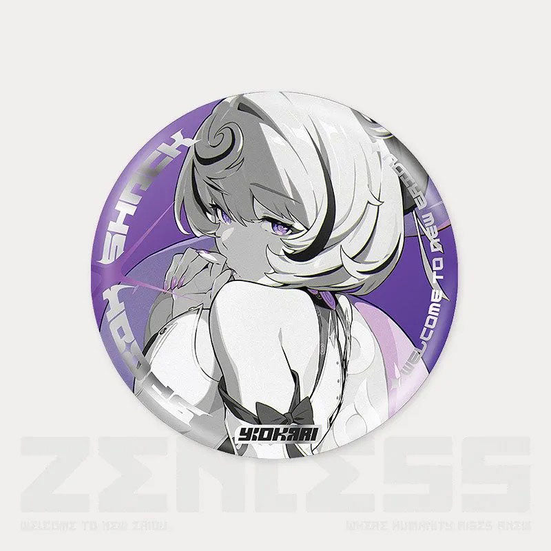 Zone Zero Character Pin Badges - 58mm Refrigerator Magnet Anime Game Merch Gift for Fans and Students - Zllada