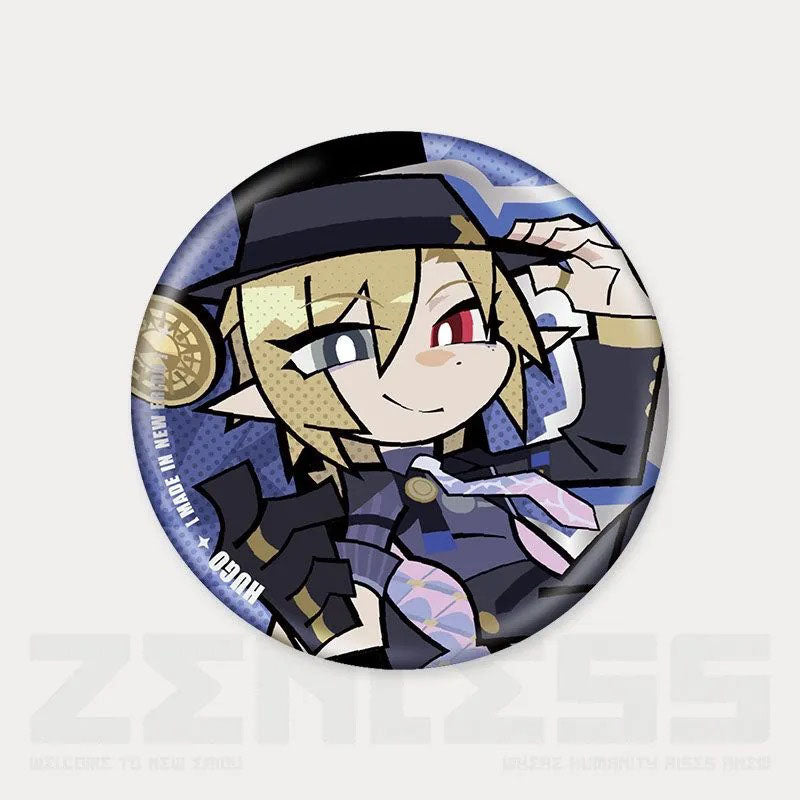 Q Style Zone Zero Character Pin Badges - 58mm Refrigerator Magnet Anime Game Merch Gift for Fans and Students - Zllada