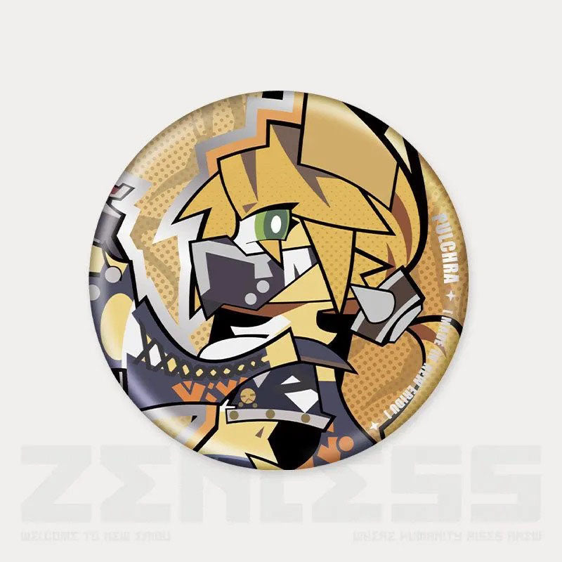 Q Style Zone Zero Character Pin Badges - 58mm Refrigerator Magnet Anime Game Merch Gift for Fans and Students - Zllada