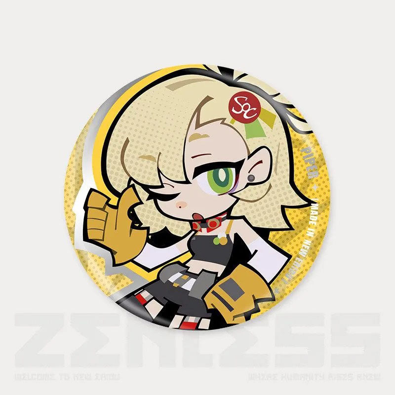 Q Style Zone Zero Character Pin Badges - 58mm Refrigerator Magnet Anime Game Merch Gift for Fans and Students - Zllada