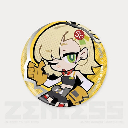 Q Style Zone Zero Character Pin Badges - 58mm Refrigerator Magnet Anime Game Merch Gift for Fans and Students - Zllada
