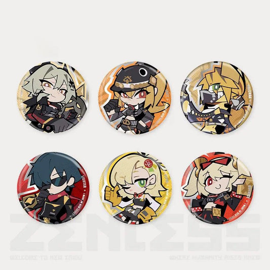 Q Style Zone Zero Character Pin Badges - 58mm Refrigerator Magnet Anime Game Merch Gift for Fans and Students - Zllada