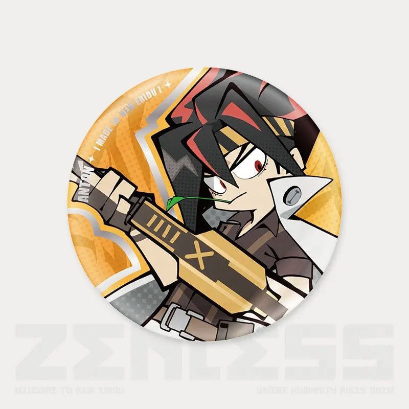 Q Style Zone Zero Character Pin Badges - 58mm Refrigerator Magnet Anime Game Merch Gift for Fans and Students - Zllada