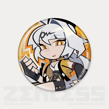 Q Style Zone Zero Character Pin Badges - 58mm Refrigerator Magnet Anime Game Merch Gift for Fans and Students - Zllada