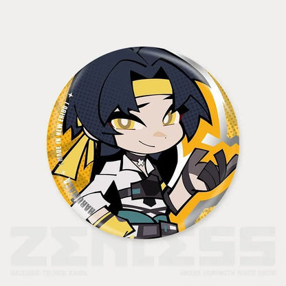 Q Style Zone Zero Character Pin Badges - 58mm Refrigerator Magnet Anime Game Merch Gift for Fans and Students - Zllada