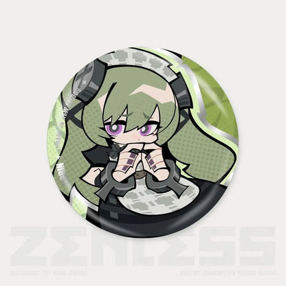 Q Style Zone Zero Character Pin Badges - 58mm Refrigerator Magnet Anime Game Merch Gift for Fans and Students - Zllada