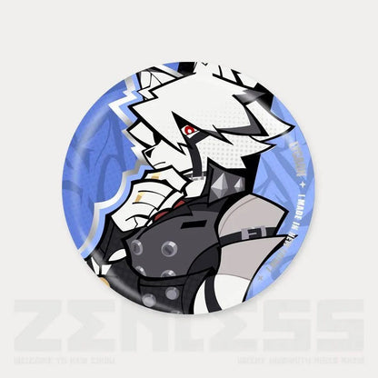 Q Style Zone Zero Character Pin Badges - 58mm Refrigerator Magnet Anime Game Merch Gift for Fans and Students - Zllada