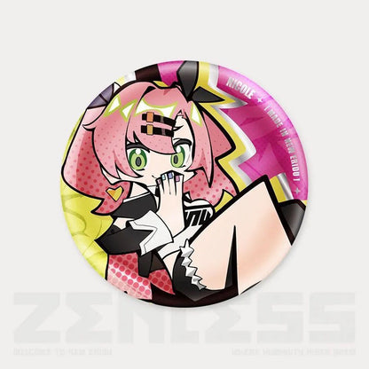 Q Style Zone Zero Character Pin Badges - 58mm Refrigerator Magnet Anime Game Merch Gift for Fans and Students - Zllada