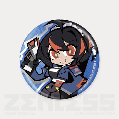 Q Style Zone Zero Character Pin Badges - 58mm Refrigerator Magnet Anime Game Merch Gift for Fans and Students - Zllada