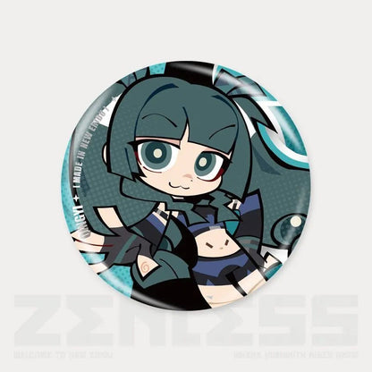 Q Style Zone Zero Character Pin Badges - 58mm Refrigerator Magnet Anime Game Merch Gift for Fans and Students - Zllada
