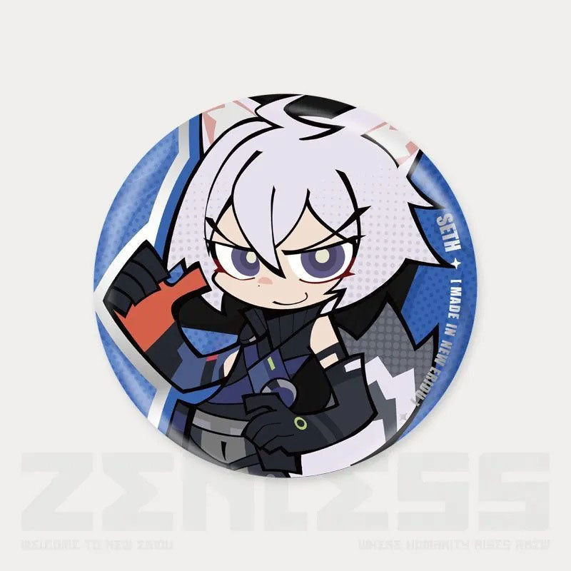 Q Style Zone Zero Character Pin Badges - 58mm Refrigerator Magnet Anime Game Merch Gift for Fans and Students - Zllada