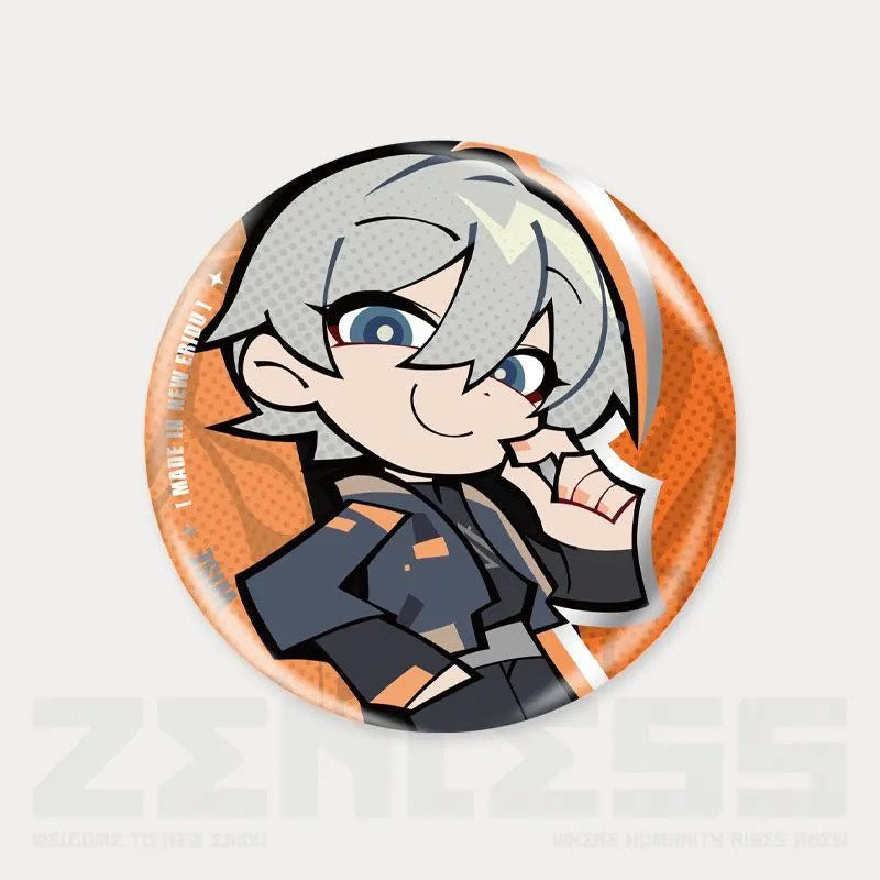 Q Style Zone Zero Character Pin Badges - 58mm Refrigerator Magnet Anime Game Merch Gift for Fans and Students - Zllada