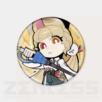 Q Style Zone Zero Character Pin Badges - 58mm Refrigerator Magnet Anime Game Merch Gift for Fans and Students - Zllada