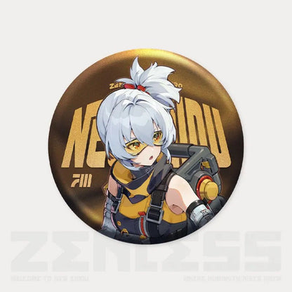 Zone Zero Character Pin Badges - 58mm Refrigerator Magnet Anime Game Merch Gift for Fans and Students - Zllada