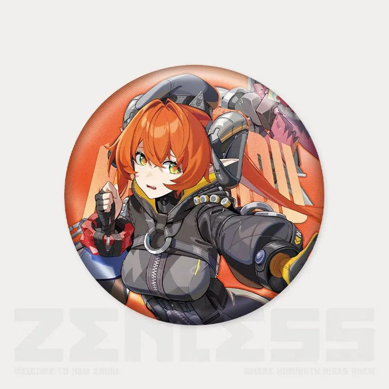Zone Zero Character Pin Badges - 58mm Refrigerator Magnet Anime Game Merch Gift for Fans and Students - Zllada