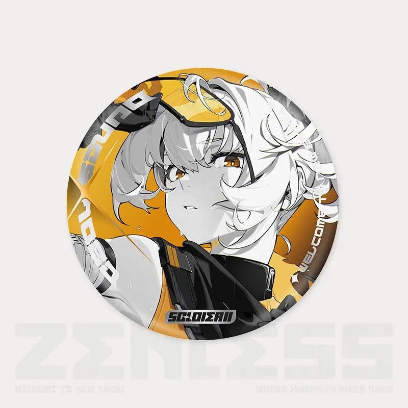 Zone Zero Character Pin Badges - 58mm Refrigerator Magnet Anime Game Merch Gift for Fans and Students - Zllada
