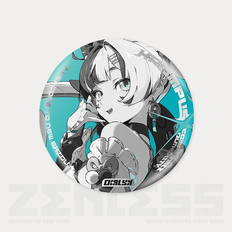 Zone Zero Character Pin Badges - 58mm Refrigerator Magnet Anime Game Merch Gift for Fans and Students - Zllada