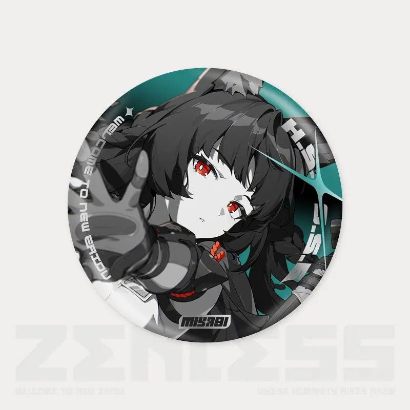 Zone Zero Character Pin Badges - 58mm Refrigerator Magnet Anime Game Merch Gift for Fans and Students - Zllada