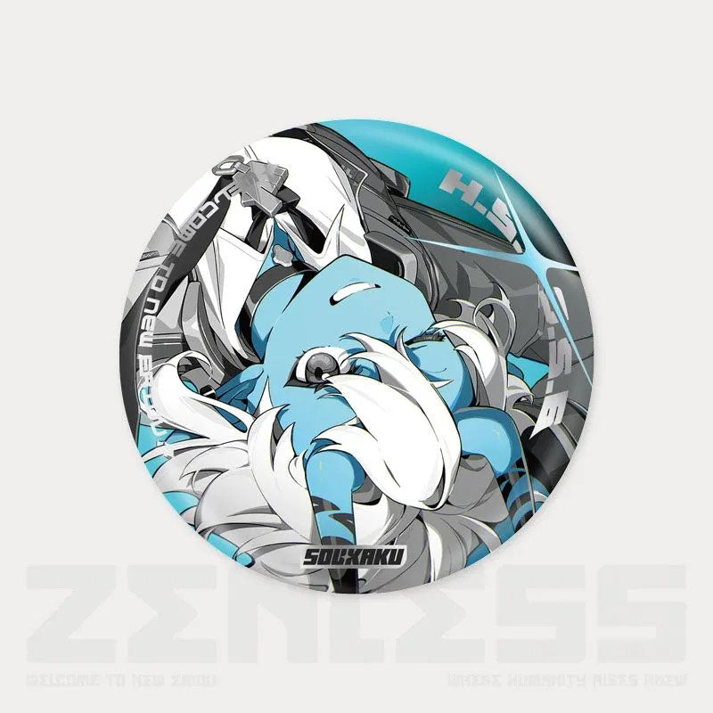 Zone Zero Character Pin Badges - 58mm Refrigerator Magnet Anime Game Merch Gift for Fans and Students - Zllada