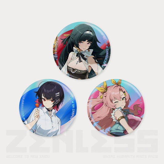 Astra Yao Nicole Ellen Zone Zero Character Pin Badges - 58mm Refrigerator Magnet Anime Game Merch Gift for Fans and Students - Zllada
