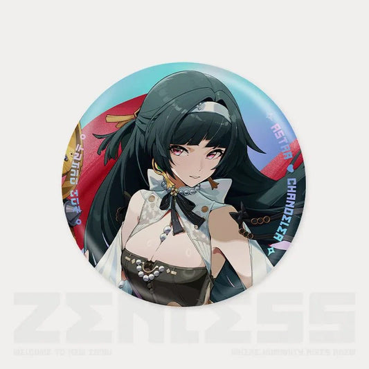 Astra Yao Nicole Ellen Zone Zero Character Pin Badges - 58mm Refrigerator Magnet Anime Game Merch Gift for Fans and Students - Zllada