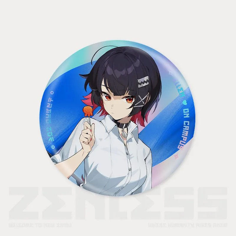 Astra Yao Nicole Ellen Zone Zero Character Pin Badges - 58mm Refrigerator Magnet Anime Game Merch Gift for Fans and Students - Zllada