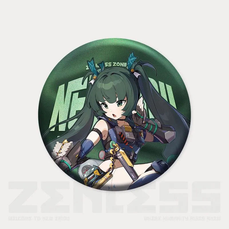 Zone Zero Character Pin Badges - 58mm Refrigerator Magnet Anime Game Merch Gift for Fans and Students - Zllada