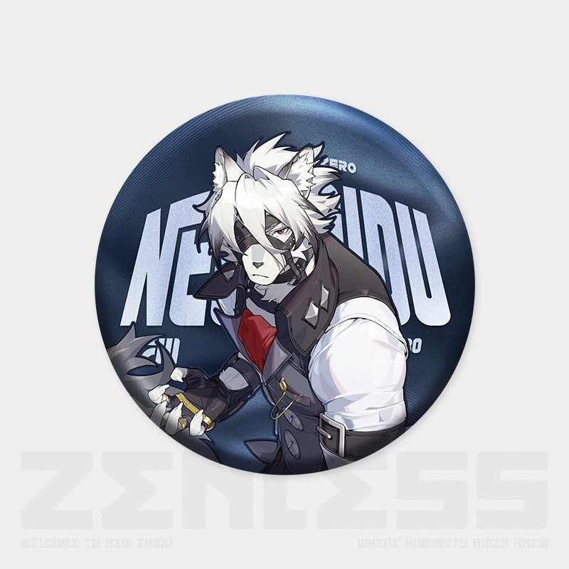 Zone Zero Character Pin Badges - 58mm Refrigerator Magnet Anime Game Merch Gift for Fans and Students - Zllada
