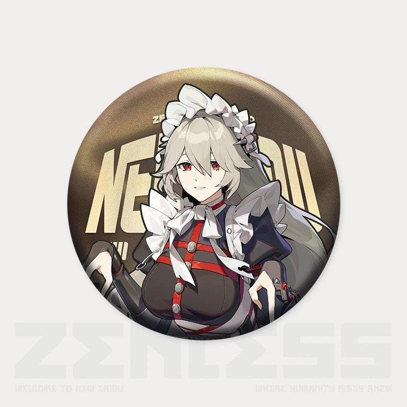 Zone Zero Character Pin Badges - 58mm Refrigerator Magnet Anime Game Merch Gift for Fans and Students - Zllada