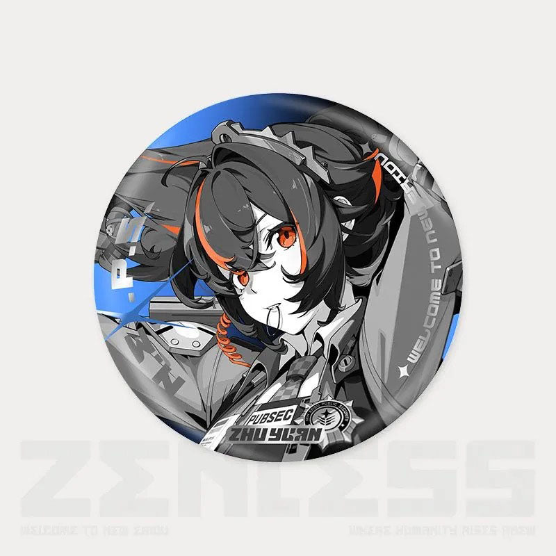 Zone Zero Character Pin Badges - 58mm Refrigerator Magnet Anime Game Merch Gift for Fans and Students - Zllada