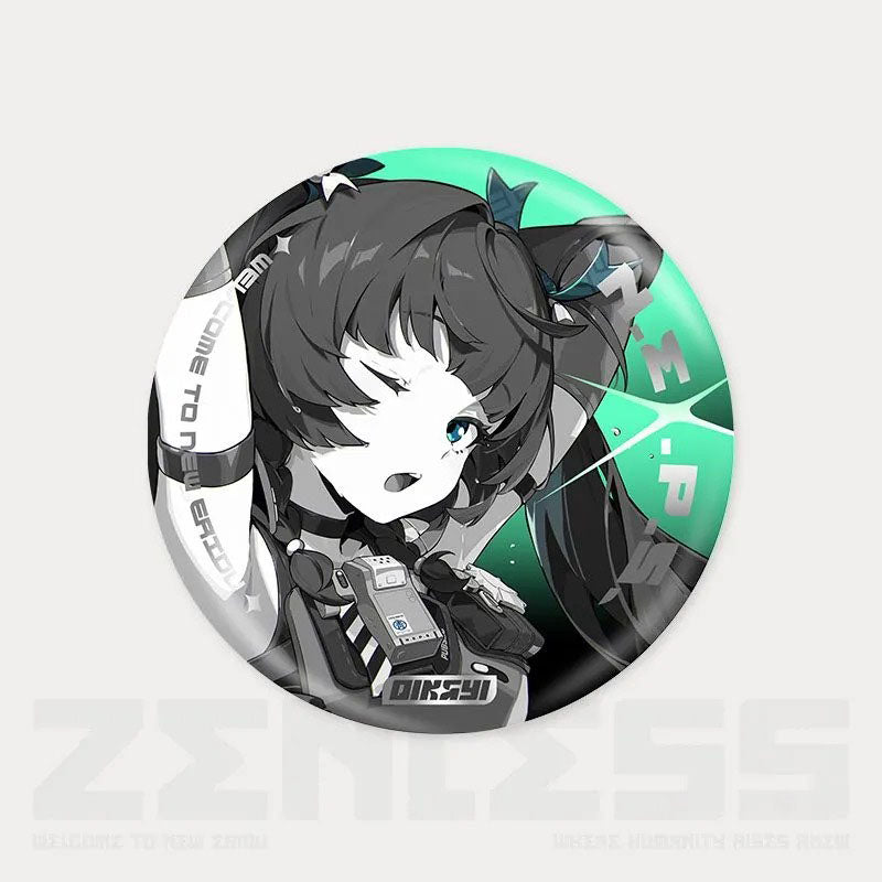 Zone Zero Character Pin Badges - 58mm Refrigerator Magnet Anime Game Merch Gift for Fans and Students - Zllada