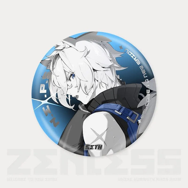 Zone Zero Character Pin Badges - 58mm Refrigerator Magnet Anime Game Merch Gift for Fans and Students - Zllada