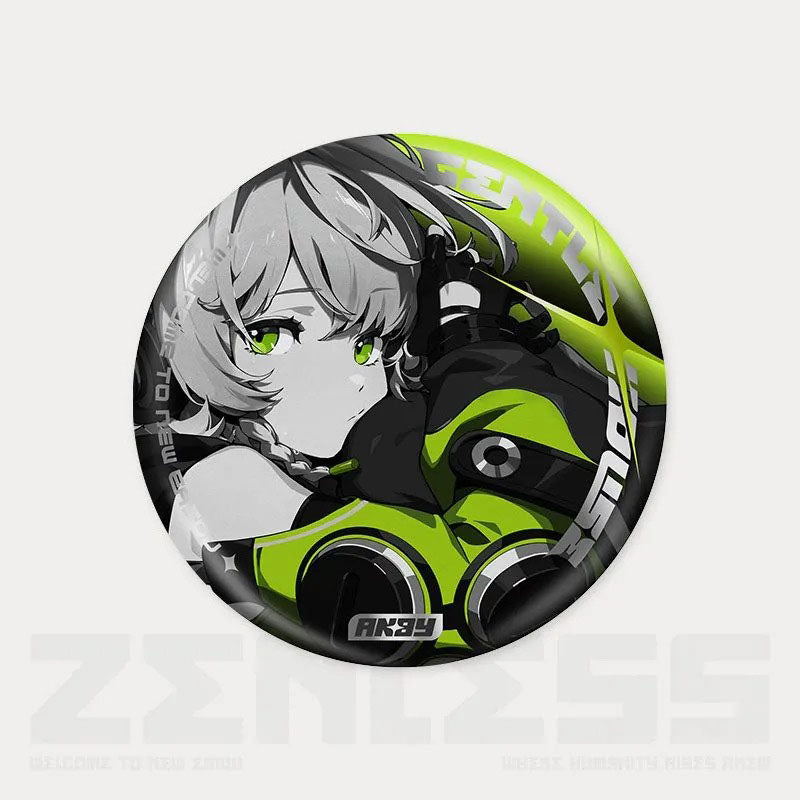 Zone Zero Character Pin Badges - 58mm Refrigerator Magnet Anime Game Merch Gift for Fans and Students - Zllada