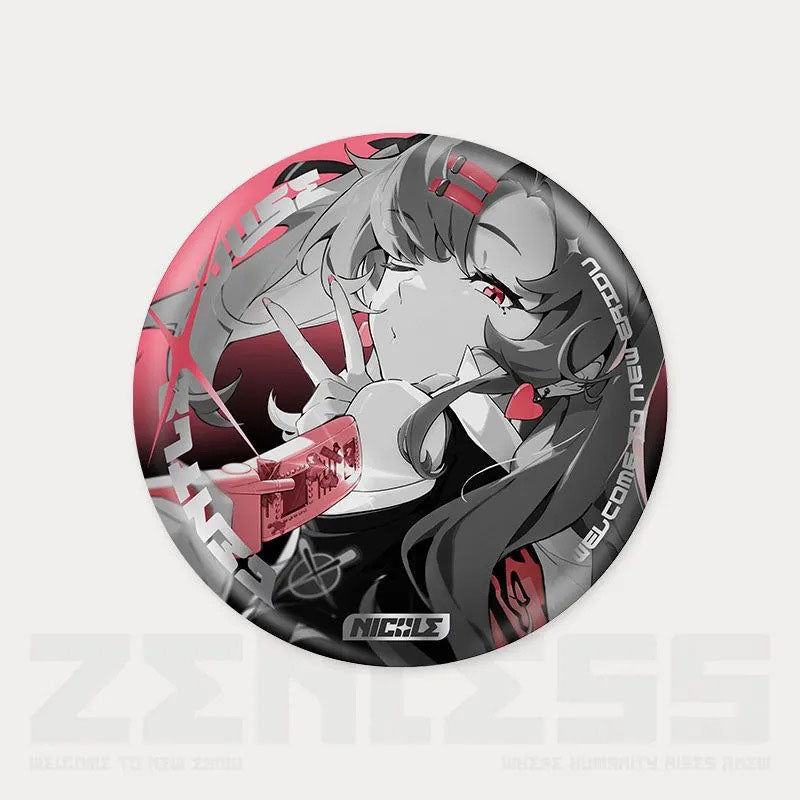 Zone Zero Character Pin Badges - 58mm Refrigerator Magnet Anime Game Merch Gift for Fans and Students - Zllada