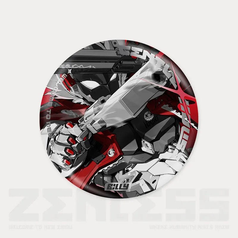 Zone Zero Character Pin Badges - 58mm Refrigerator Magnet Anime Game Merch Gift for Fans and Students - Zllada